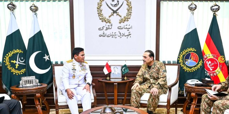 آرمی چیف فیلڈ مارشل سید عاصم منیر سے انڈونیشین نیوی چیف کی ملاقات