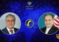 Iranian Foreign Minister's telephone call with Ishaq Dar