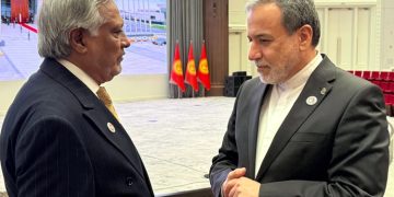 Ishaq Dar meets Iranian Foreign Minister in Bishkek.