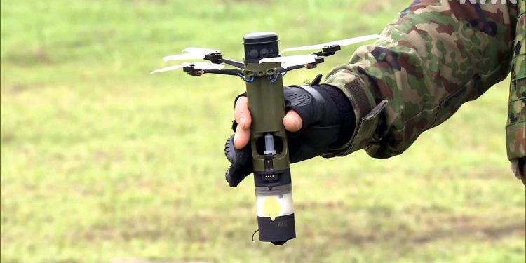 Japan unveils new combat drone the size of a flashlight.