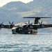 Joint rescue exercise between Japan's advanced naval aircraft and US Air Force aircraft