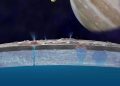 Jupiter's moon Europa has twice as much water under its oceans as Earth's