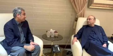 Mohsin Naqvi holds important meeting with President Zardari in London.