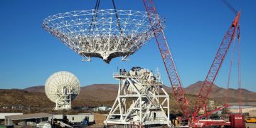 NASA installs giant new radio antenna for communications with space missions