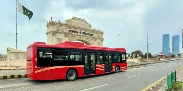 New Peoples Bus Service route launched for the people of Larkana, Qambar, and Shahdadkot.