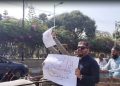 PTI members stage a unique protest against petrol prices, arriving at the Sindh Assembly on donkey carts.