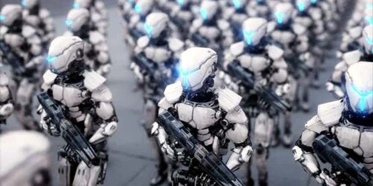Preparations to deploy a robot army on the battlefield.