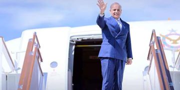 Prime Minister Shehbaz Sharif departs for a visit to the UK.
