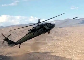 Successful test of an advanced drone from a Black Hawk helicopter.