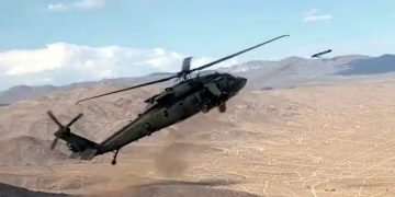Successful test of an advanced drone from a Black Hawk helicopter.