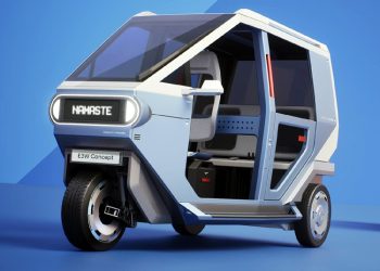 Three-wheeled electric vehicle developed.