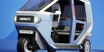 Three-wheeled electric vehicle developed.