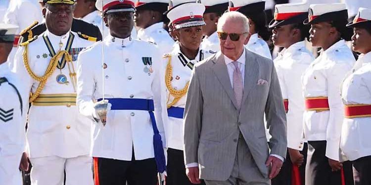 15 Caribbean nations demand compensation and an apology for the enslavement of 3.2 million Africans; King Charles arrives in Guyana.