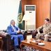 Commander National Strategic Command meets Ishaq Dar; discusses national security and the regional situation.