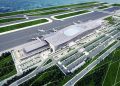 Construction of a third airport on the sea has begun in Turkey; it will have a capacity for 10 million passengers annually.