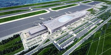 Construction of a third airport on the sea has begun in Turkey; it will have a capacity for 10 million passengers annually.