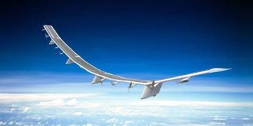 Drone flight at an altitude of 34,000 feet