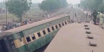 Fourteen coaches of the Rehman Baba Express derailed in Multan; five passengers died, and over 30 were injured.