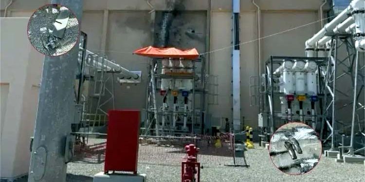 Houthi drone attack on the Tayybah Grid Station, which supplies electricity to the Prophet's Mosque (PBUH).
