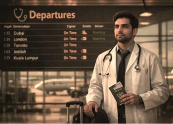 Increase in the departure of medical experts from Pakistan; over 14,000 health professionals have left the country in three years.