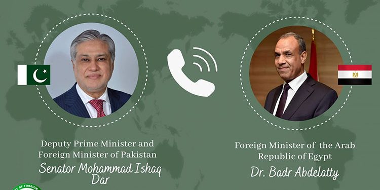 Ishaq Dar telephones Egyptian Foreign Minister, discusses regional situation
