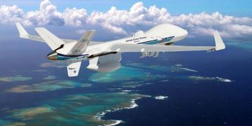 Japan has begun the search for the US-made spy drone that crashed into the sea.