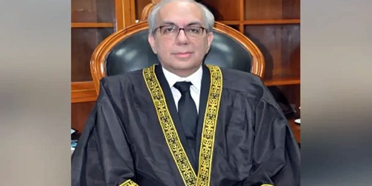 Justice Muneeb Akhtar has taken the oath as Acting Chief Justice.