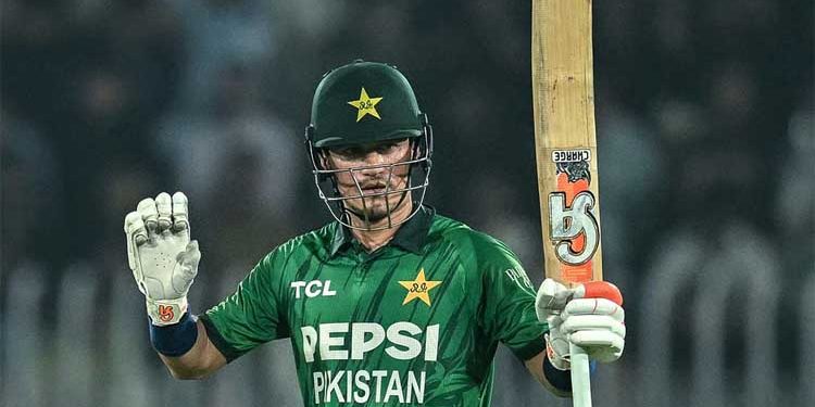 Maaz Sadaqat follows in Saim Ayub's footsteps; 'No-Look Six' video goes viral.