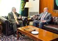 Meeting between the Secretary-General of the Makkah-based defense alliance and Ishaq Dar