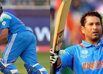 Rohit Sharma broke Sachin Tendulkar's 22-year-old ODI record.