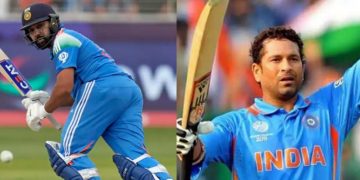 Rohit Sharma broke Sachin Tendulkar's 22-year-old ODI record.