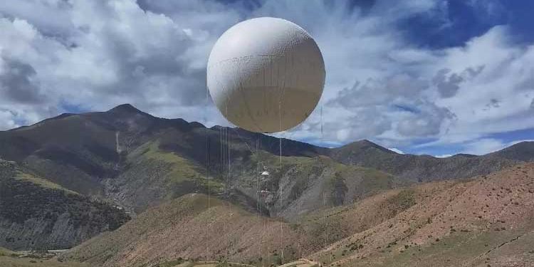Successful test deployment of a large tethered balloon in China capable of lifting a 2-ton payload
