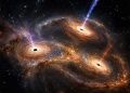 Three giant black holes in one galaxy, scientists are surprised