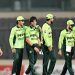 Tri-nation series Pakistan's batting flops; the entire team collapses for 110 runs.