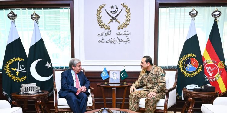 فیلڈ مارشل سے اقوام متحدہ کے سیکریٹری جنرل انتونیو گوتریس کی ملاقات