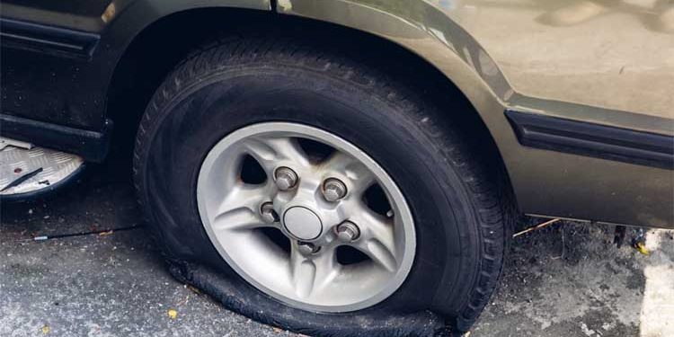 Why does a car tire suddenly burst