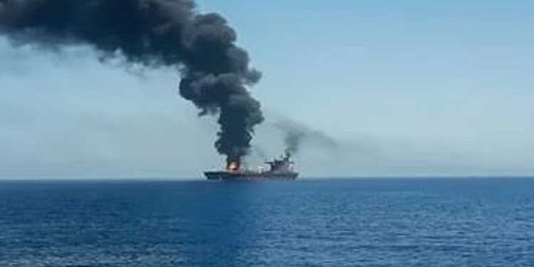 Revolutionary Guards' attack on an LPG tanker in the Strait of Hormuz