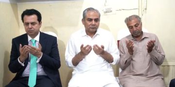 محسن نقوی ،طلال چودھری کی لائبہ اعجاز کے گھر آمد ،اہلخانہ سے اظہار افسوس